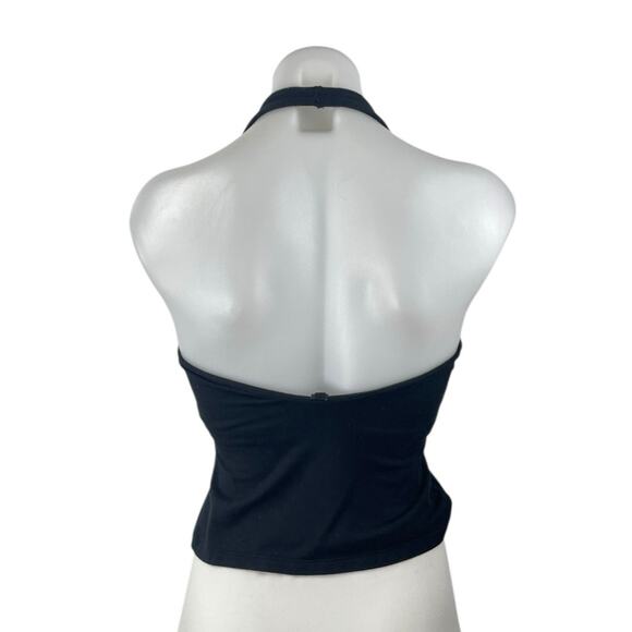 Skims Women's Blue Scoop Neck Halter Sleeveless Activewear Sports Tank Top Sz M - Picture 2 of 4